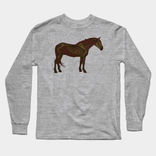 Horse Skeleton Long Sleeve T-Shirt